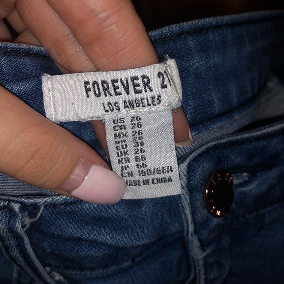 F21 denim shorts size 26 (stretchy) - Picture 4 of 4